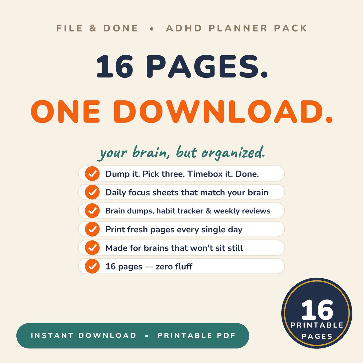 ADHD Daily Focus Planner Pack — image 3