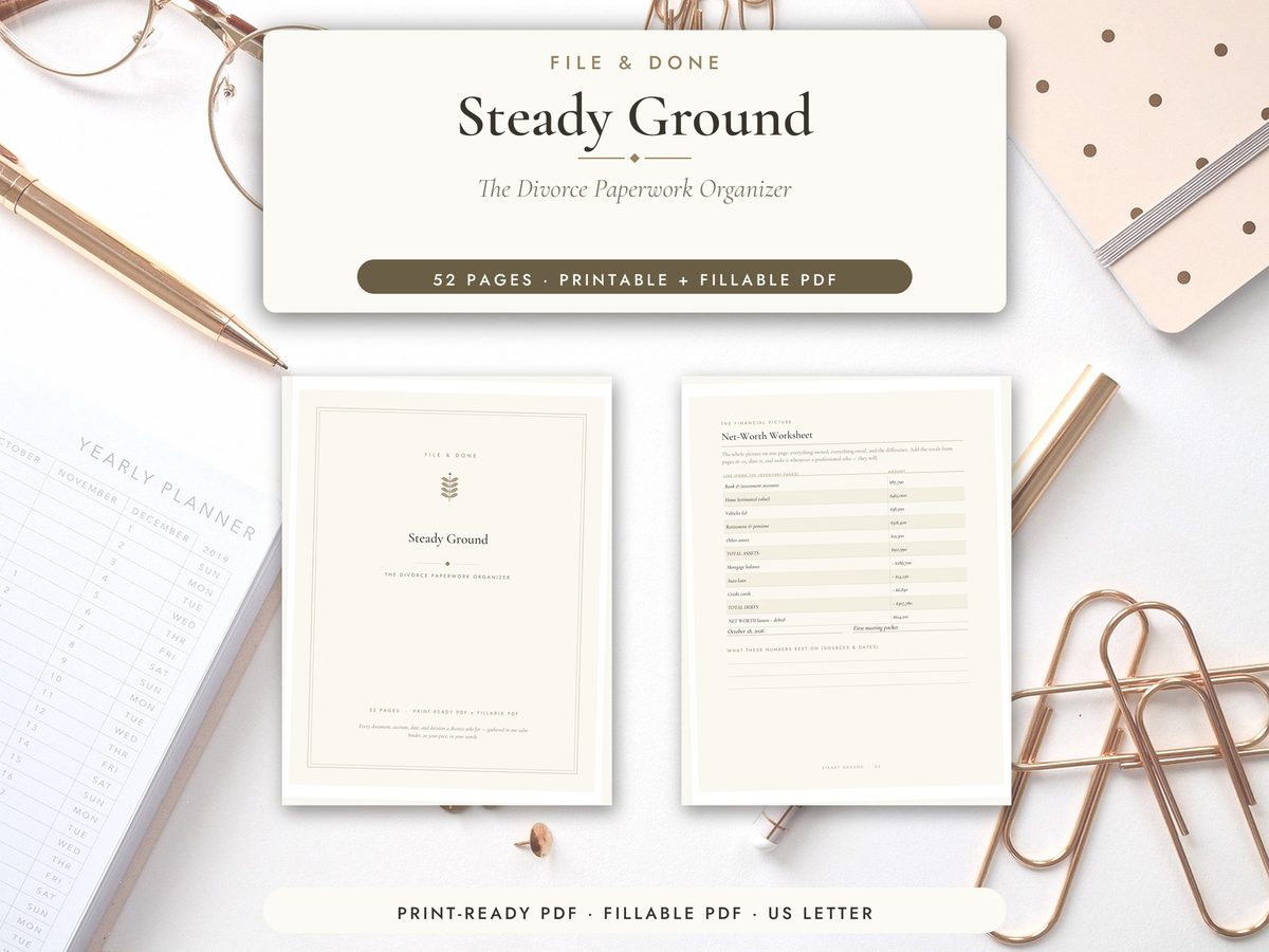 Divorce Organizer — “Steady Ground” — cover