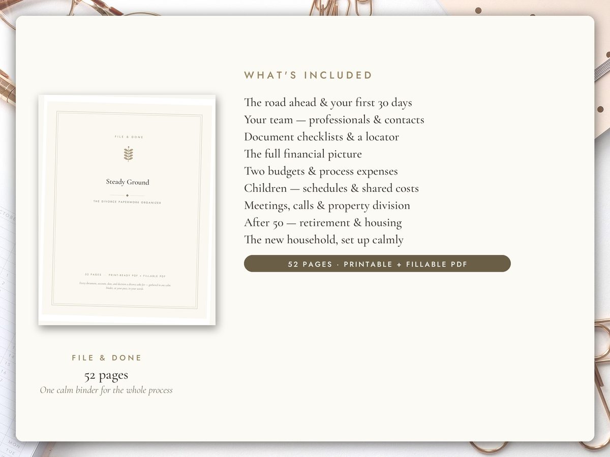 Divorce Organizer — “Steady Ground” — image 2