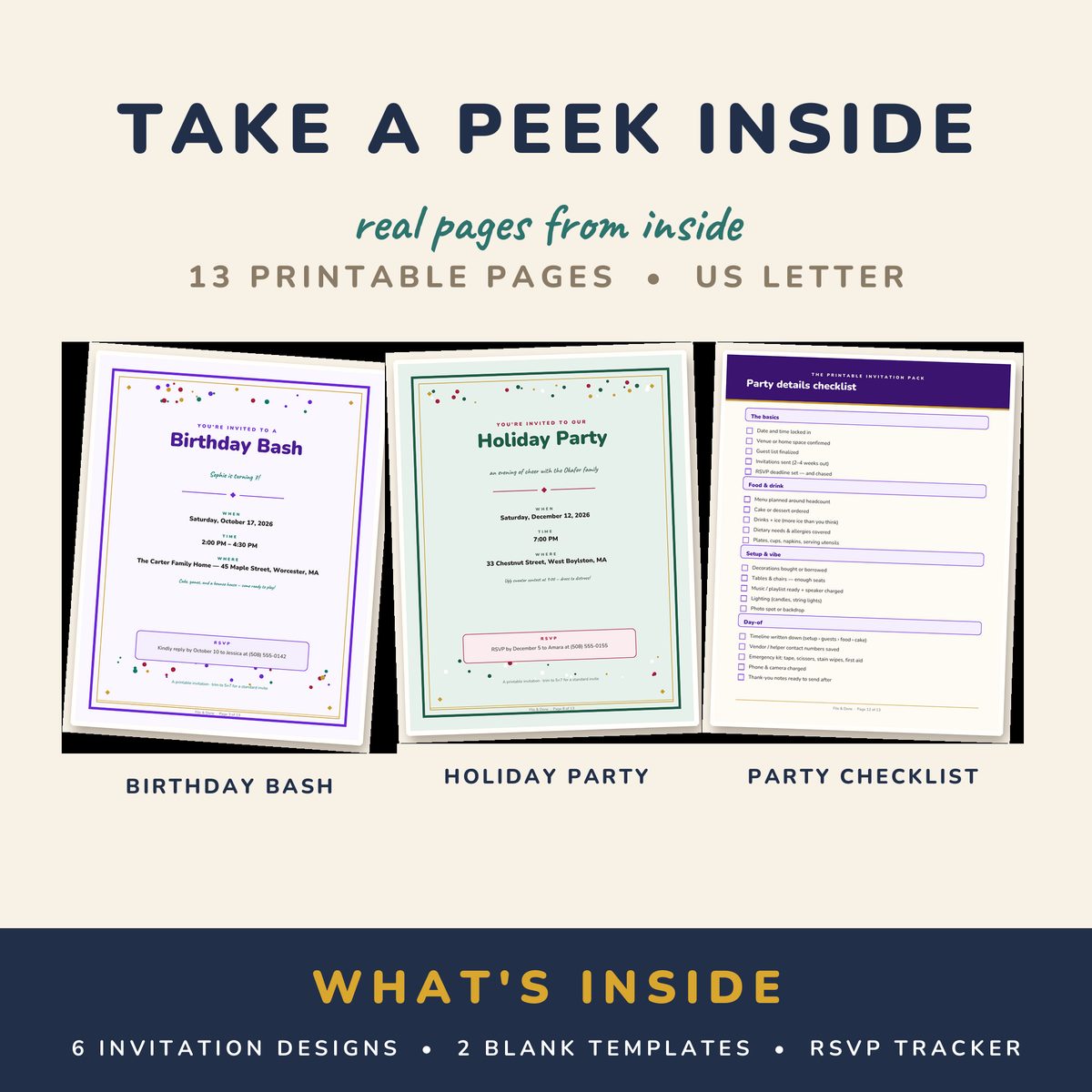 Printable Invitation Pack — image 2