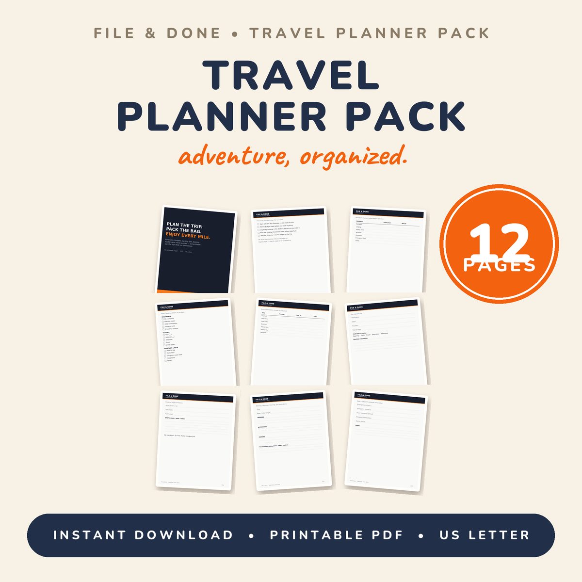 Travel Planner Pack — cover